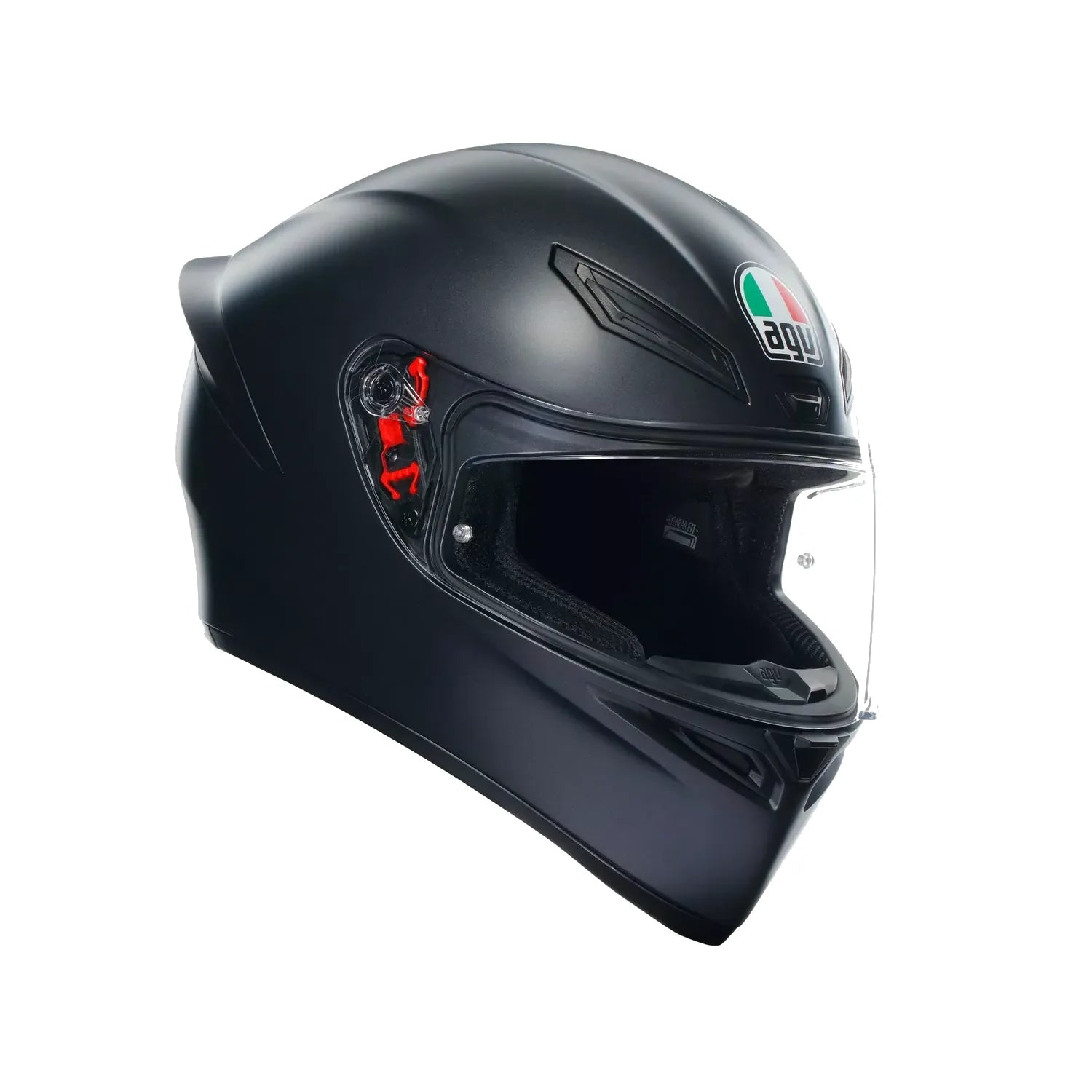 AGV K1 S Solid helmet in matt black, full face with clear visor