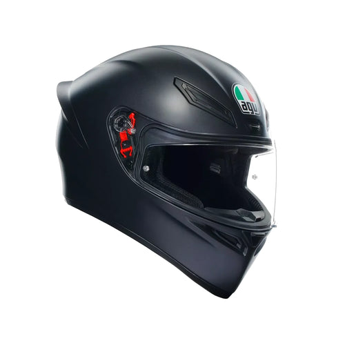 AGV K1 S Solid helmet in matt black, full face with clear visor