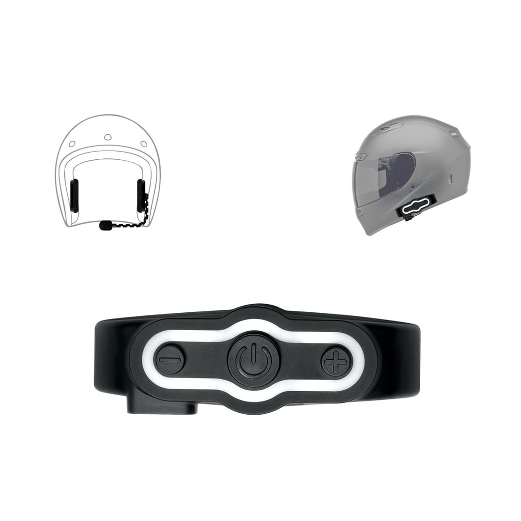 ASG SG-02 Bluetooth control unit with wired earphone and clear protective helmet