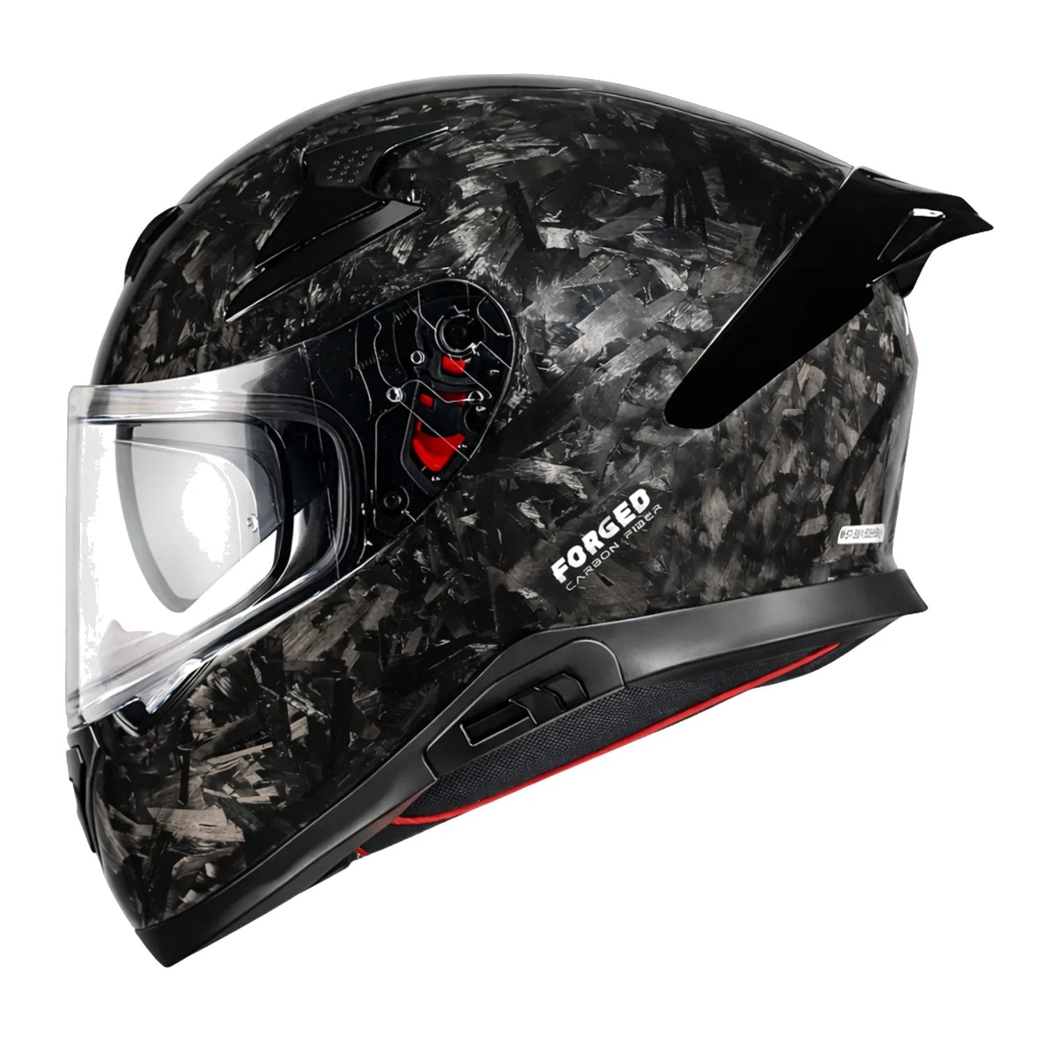 Apex Forged Carbon Helmet in gloss carbon black, view 1