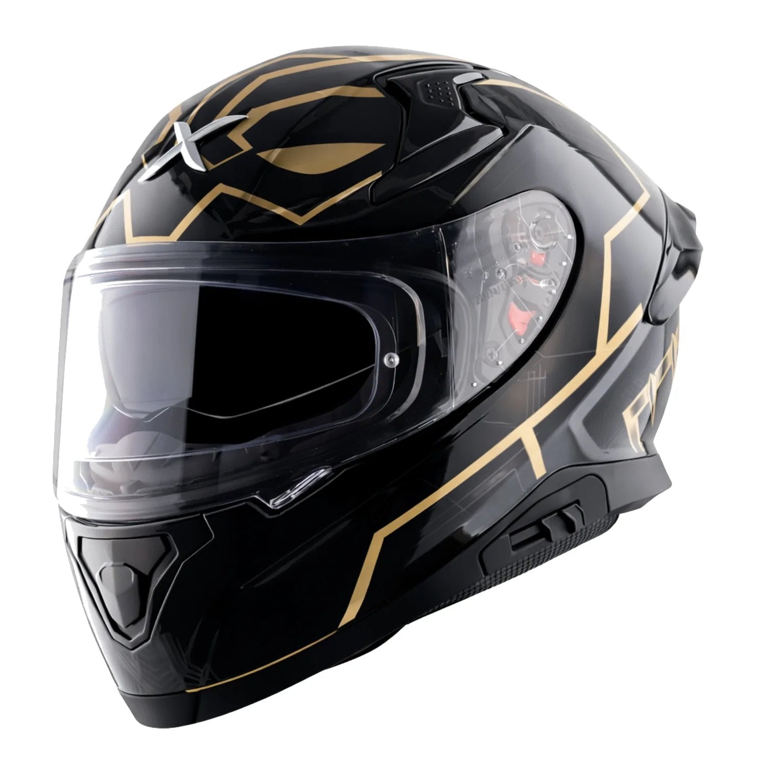 Apex Marvel Black Panther Helmet in black gold, view 2