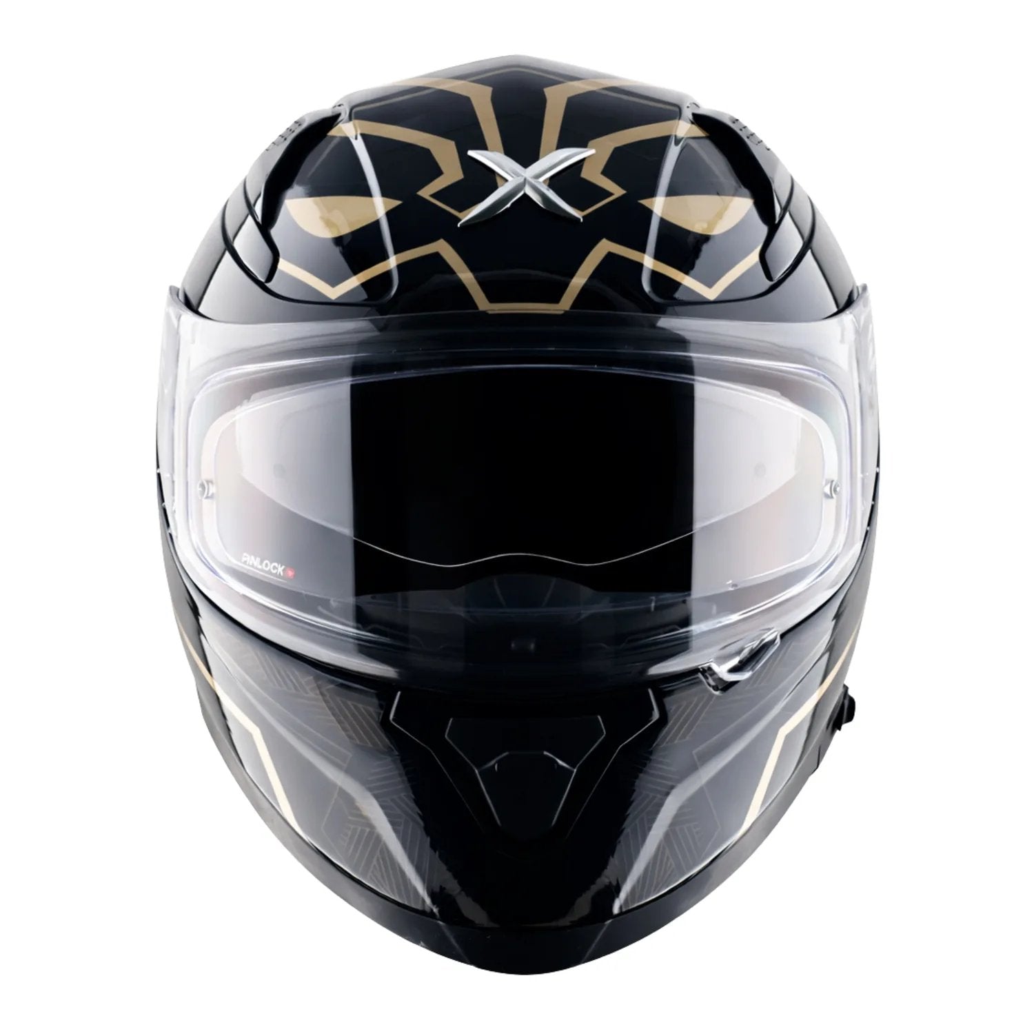 Apex Marvel Black Panther Helmet in black gold, view 3