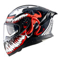 Apex Marvel Venom Helmet in dull black red, view 1