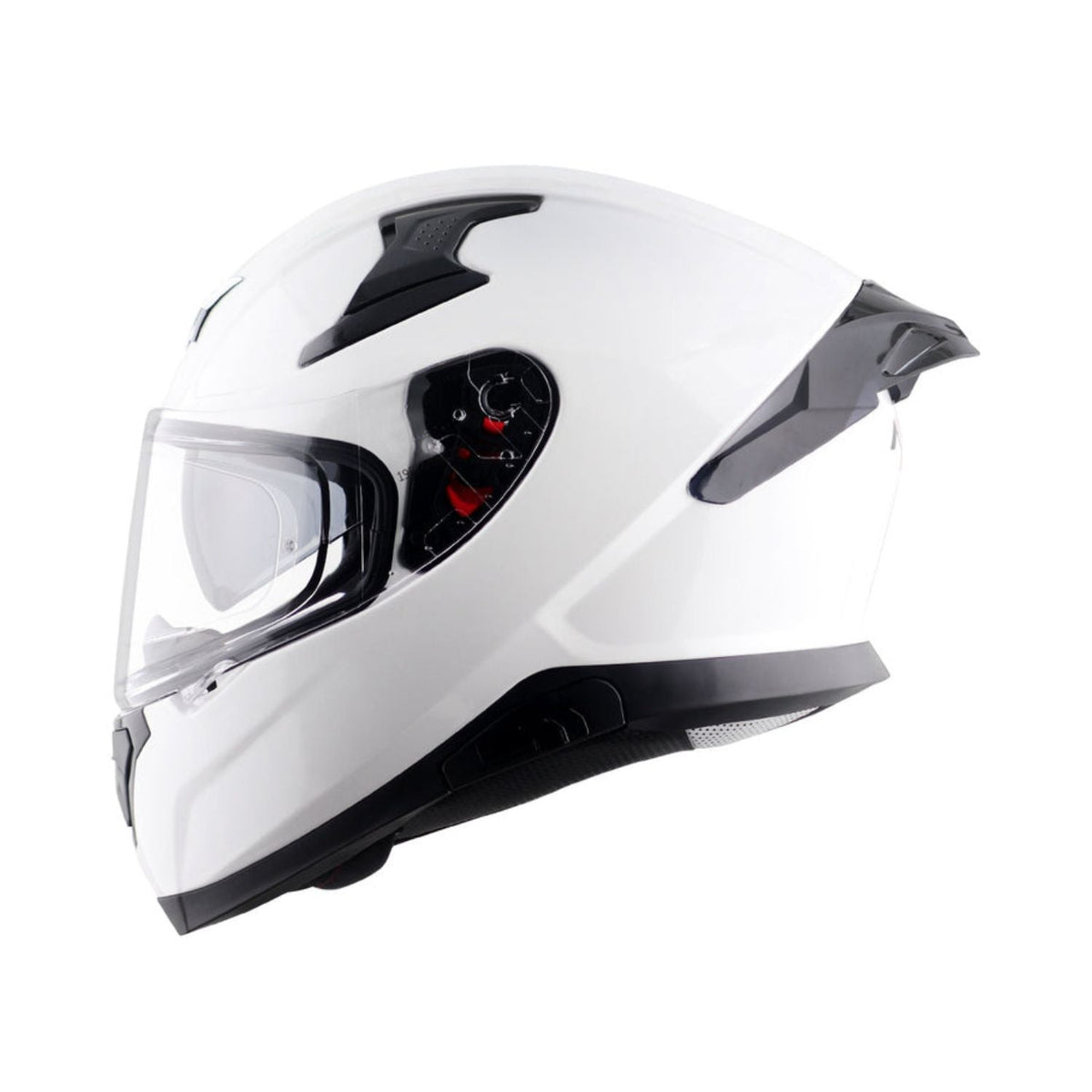 Axor Apex SOLID helmet in white with clear visor and black accent vents