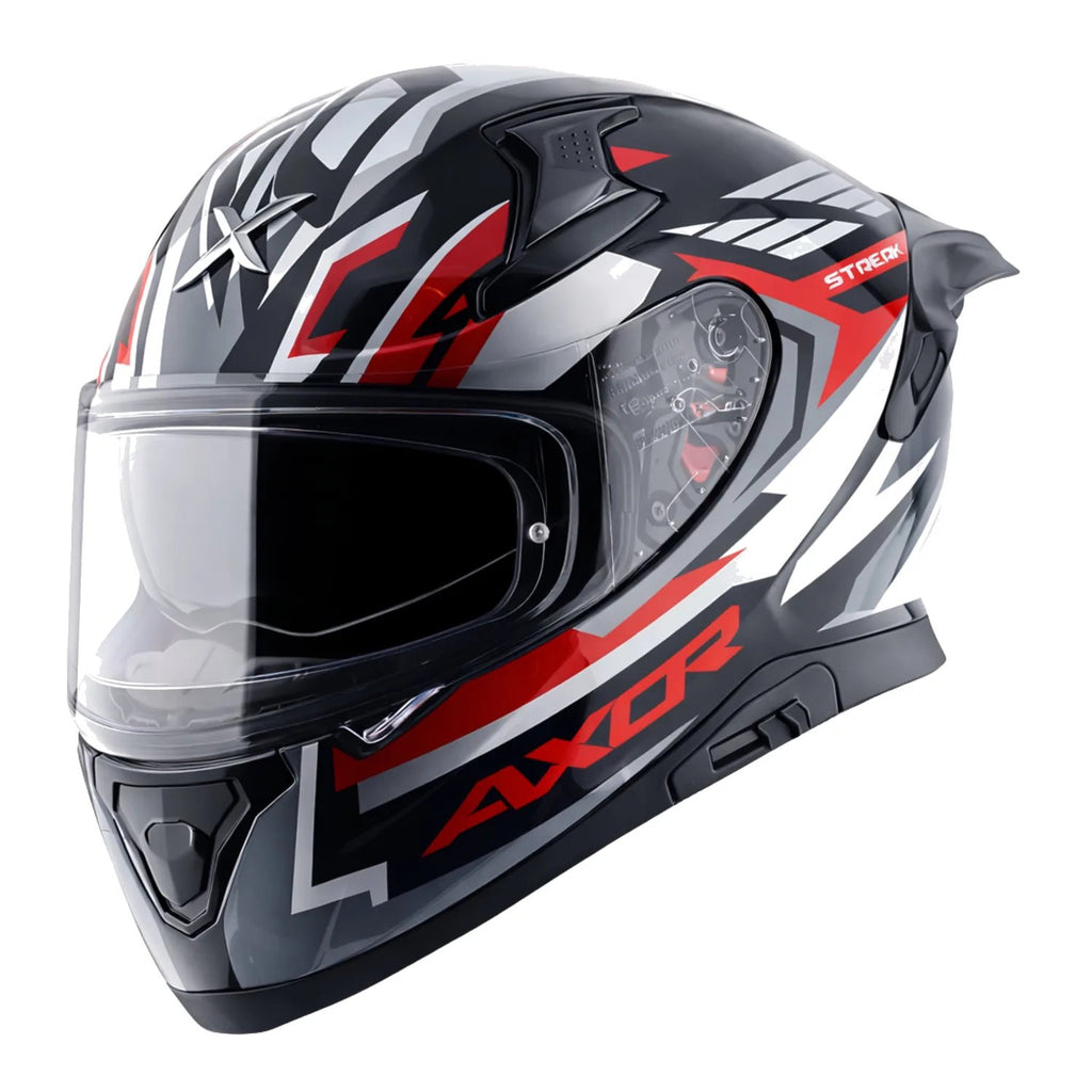Apex Streak Helmet in black red, view 2