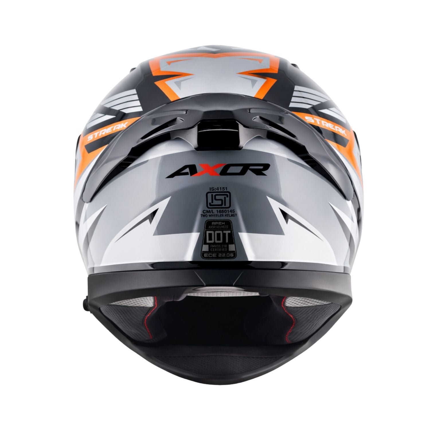 Axor Apex Streak Helmet (Gloss Black Orange)