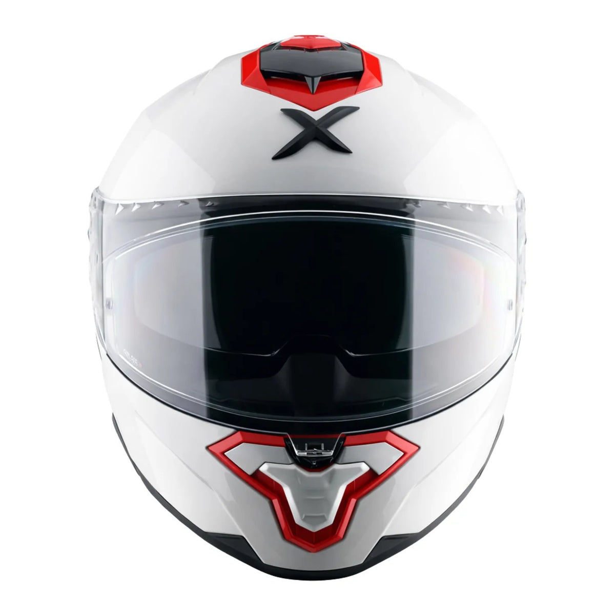 Brutale Corsa Dual Spoiler Helmet in white red, view 3