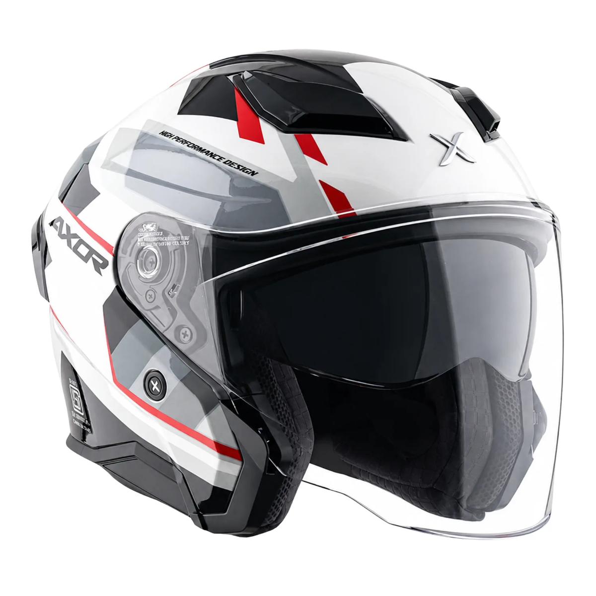 Axor Kylo Bean Helmet in white red, view 3