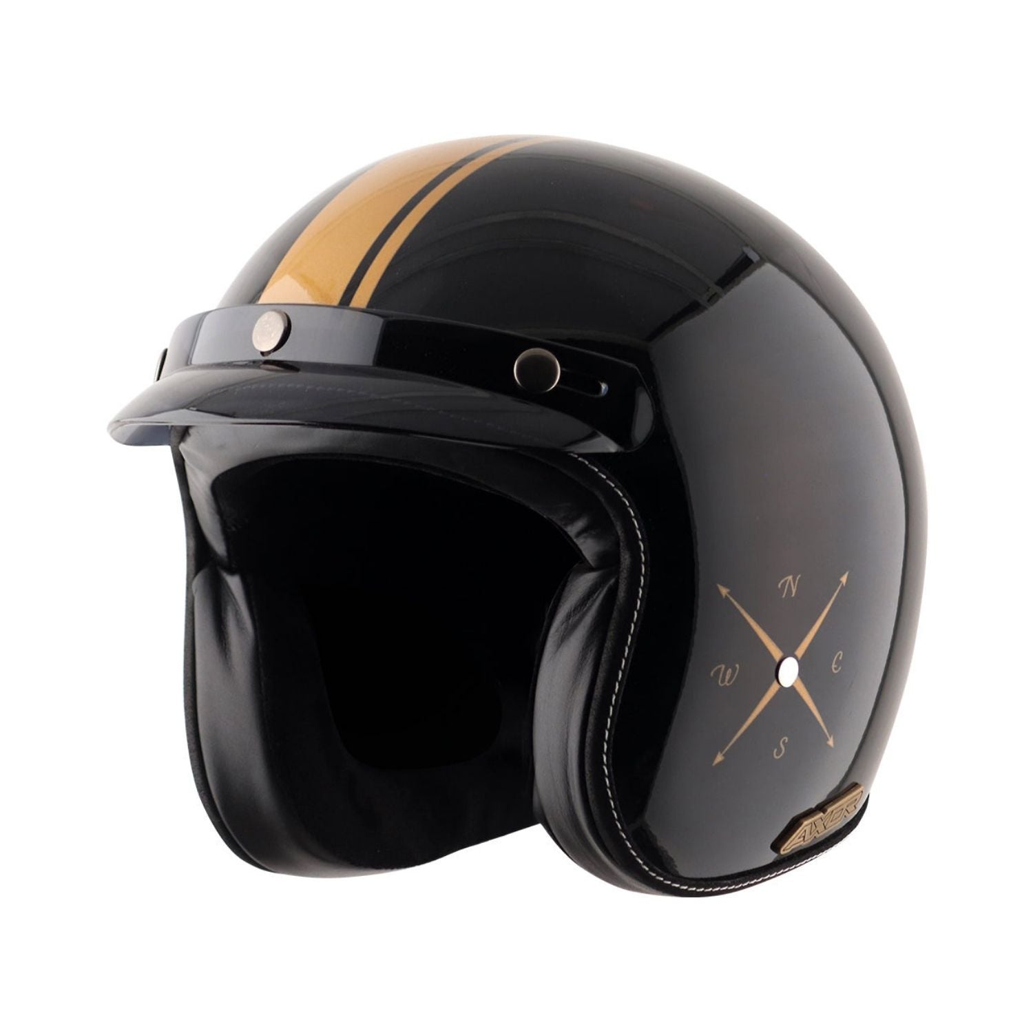 Axor Retro Jet Euro Globe Helmet (Gloss Black)