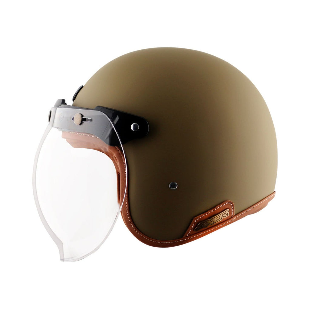 Axor Retro Jet Leather Helmet (Dull Desert Storm)