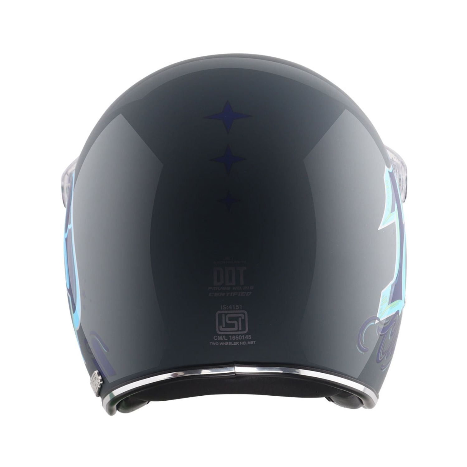 Axor Retro Jet Sportz C13 Helmet (Grey Blue)