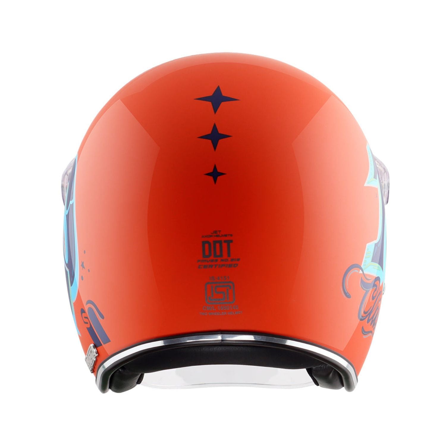 Axor Retro Jet Sportz C13 Helmet (Orange Blue)