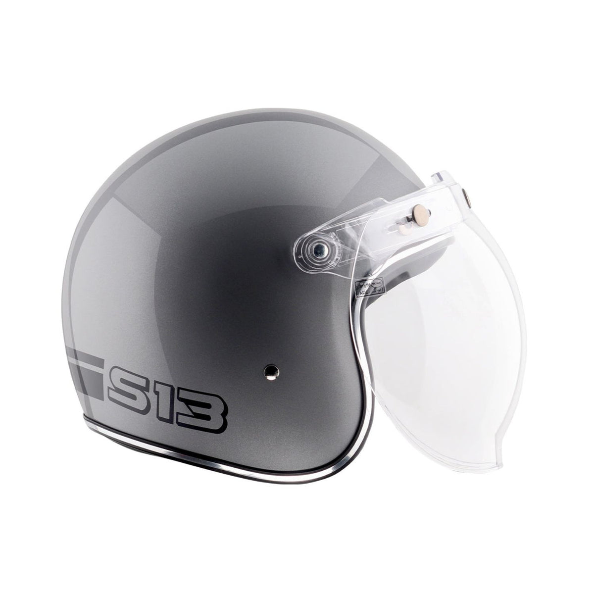 Axor Retro Jet Sportz S13 Helmet (Athena Grey Black)