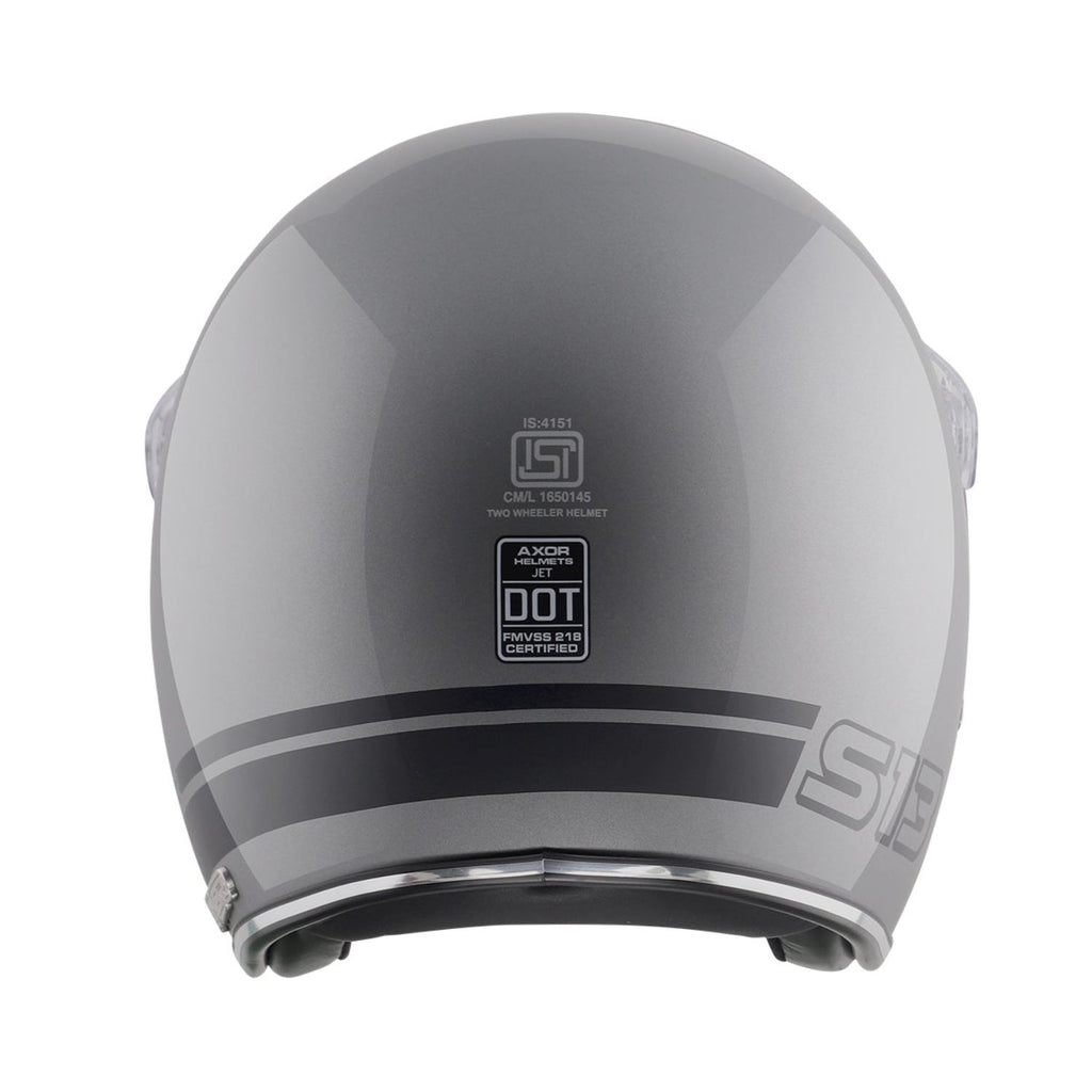 Axor Retro Jet Sportz S13 Helmet (Athena Grey Black)