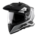 X-Cross Dual Visor Flagstaff Helmet in dull nardo grey black, view 1
