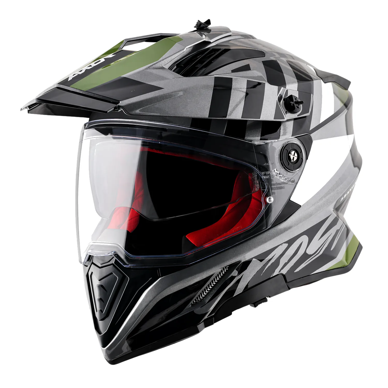 X-Cross Dual Visor Orbit Helmet in athena grey black, view 1
