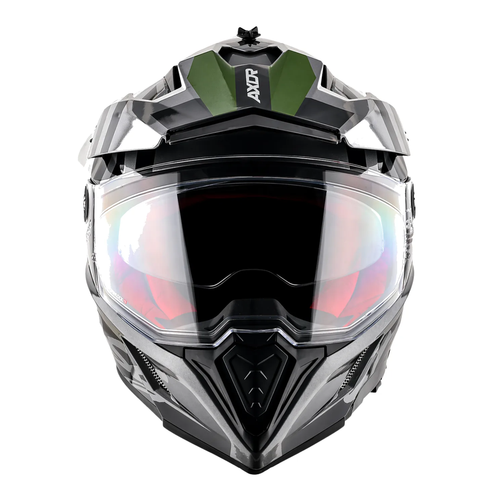 X-Cross Dual Visor Orbit Helmet in athena grey black, view 2