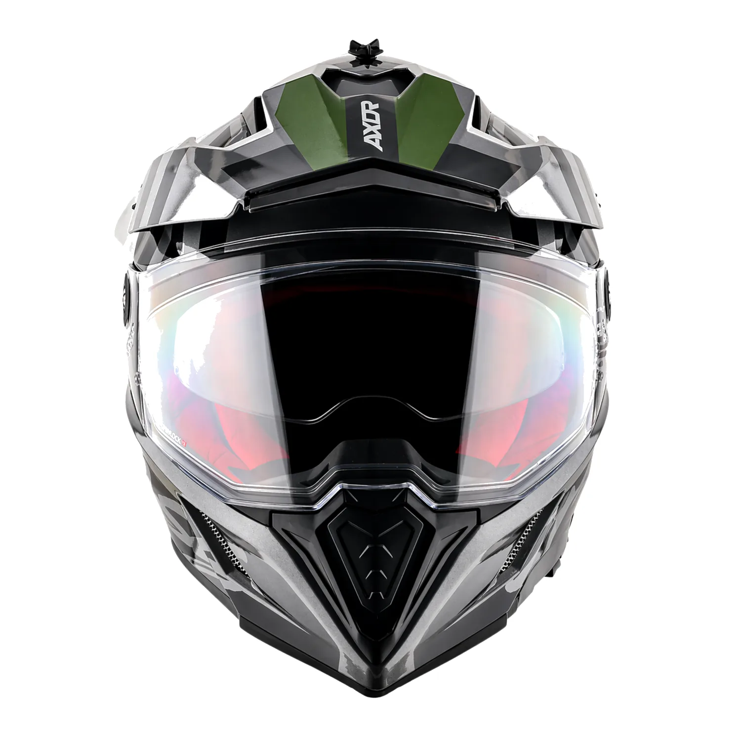 X-Cross Dual Visor Orbit Helmet in athena grey black, view 2
