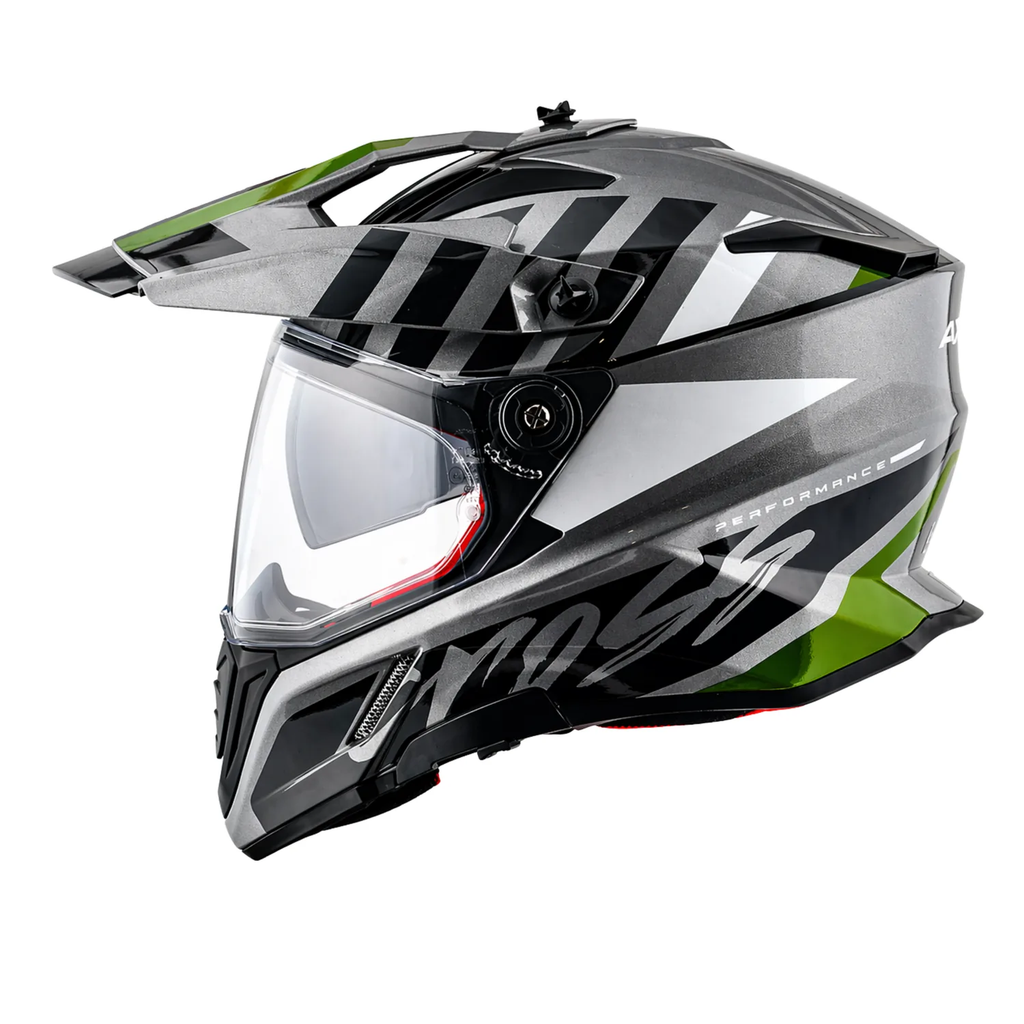 X-Cross Dual Visor Orbit Helmet in athena grey black, view 3