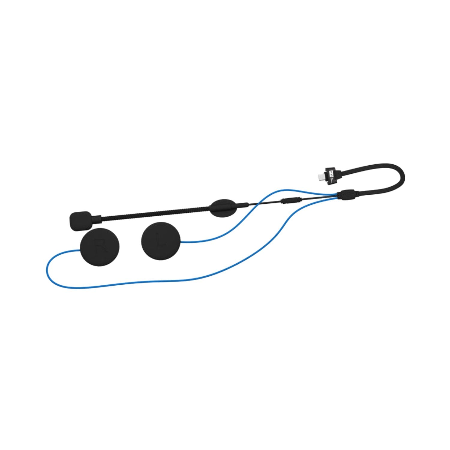 Additional Helmet Kit C30: black mount pads with cables and connectors