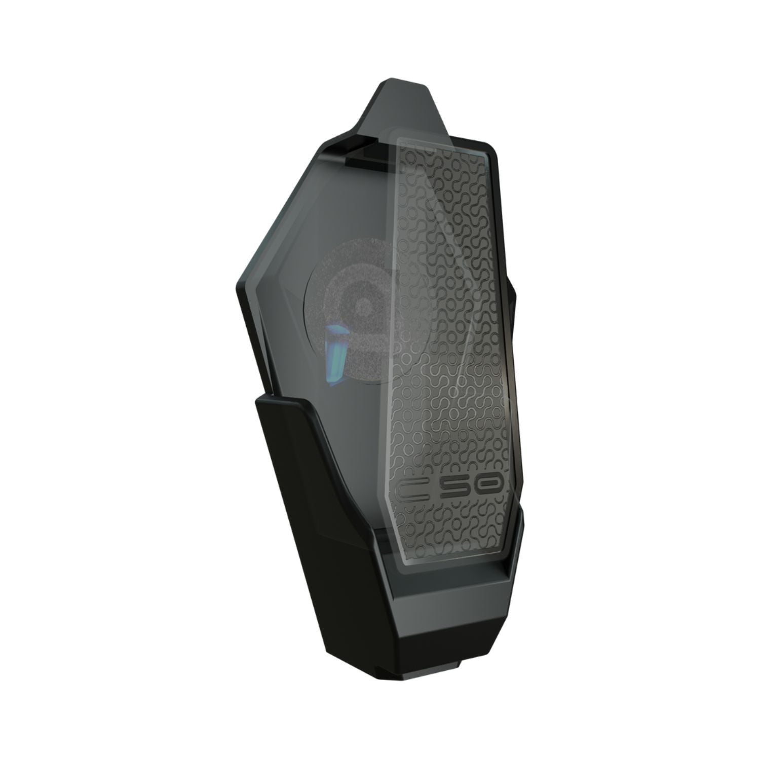 Bluarmor C50 Plus Helmet Intercom, side view with tinted front display area