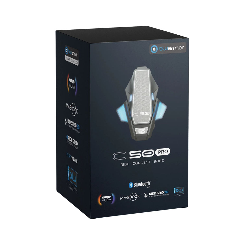 Bluarmor C50 Pro Verpackung: schwarzer Karton mit Produktgrafik und „C50 Pro“-Aufdruck