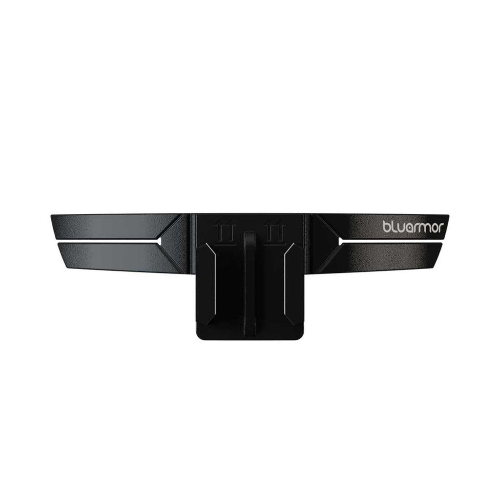 Black chin mount for Bluarmor helmet, mounting bracket with two side supports