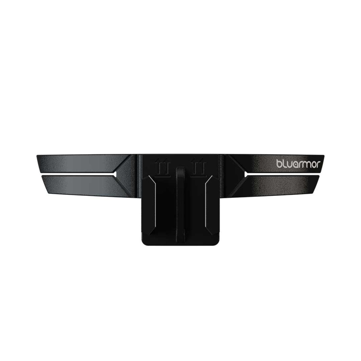 Black chin mount for Bluarmor helmet, mounting bracket with two side supports