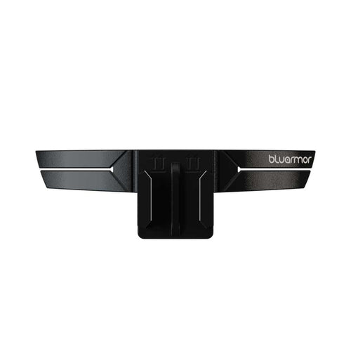 Black chin mount for Bluarmor helmet, mounting bracket with two side supports
