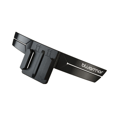 Black chin mount bracket with chin guard pad and attachment tabs