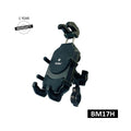 Anti-theft bike phone holder with double socket arm and side grips