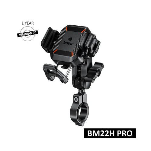 Bobo BM22H Pro phone holder for bike with ball joint and handlebar clamp, black