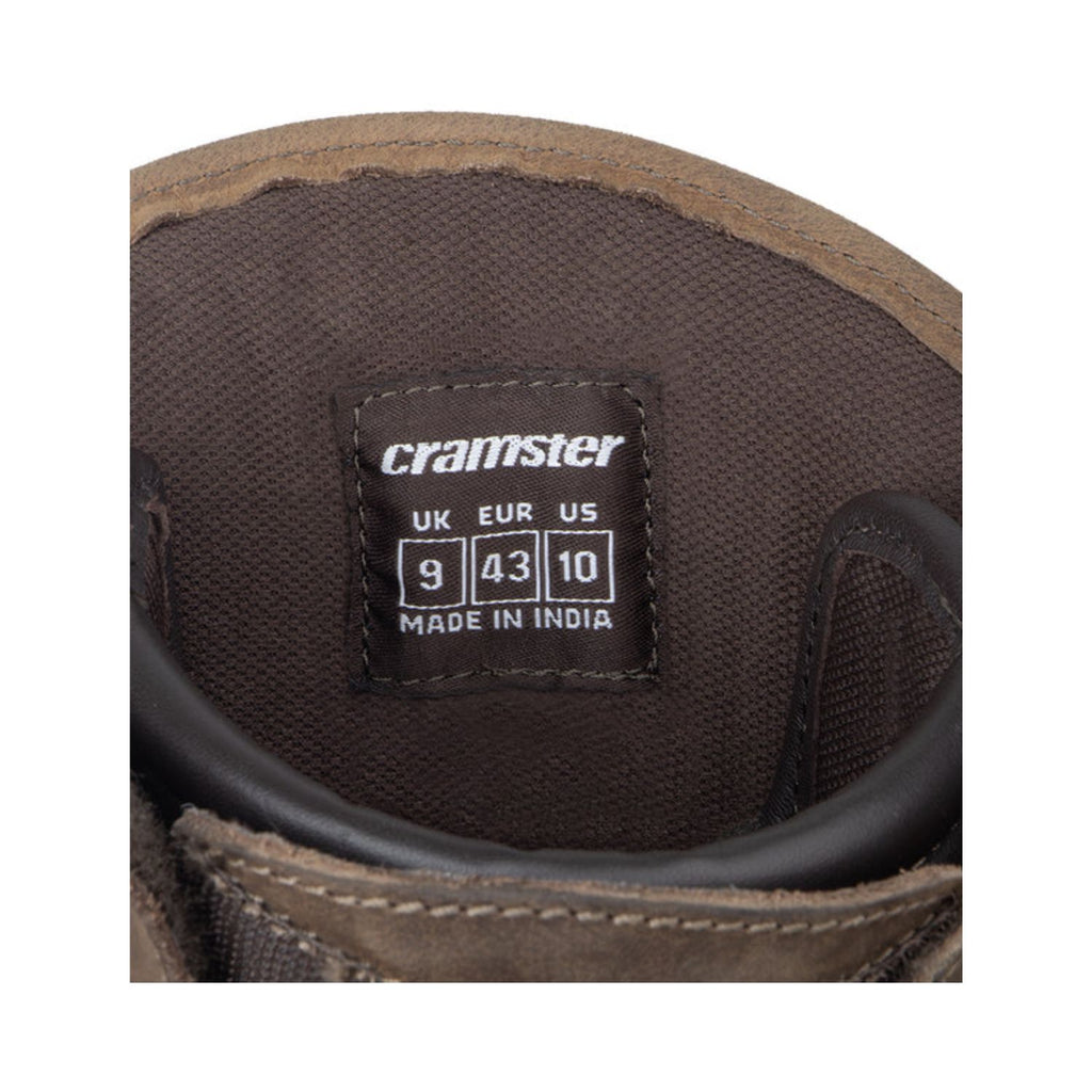 Boot inside label showing size UK 9 / EUR 43 / US 10 and made in India