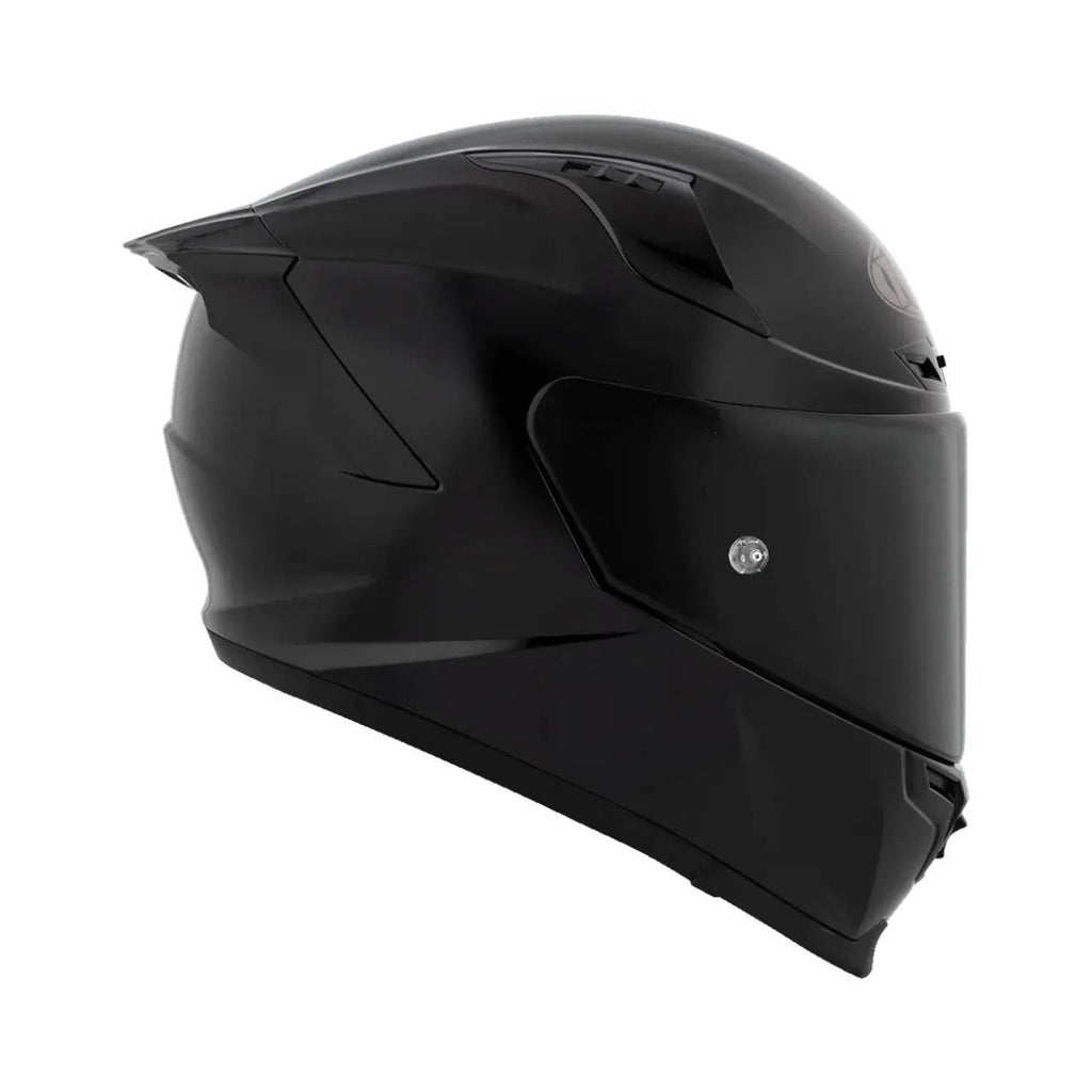 Striker 2V matt black helmet, angular side shell and chin strap fastener