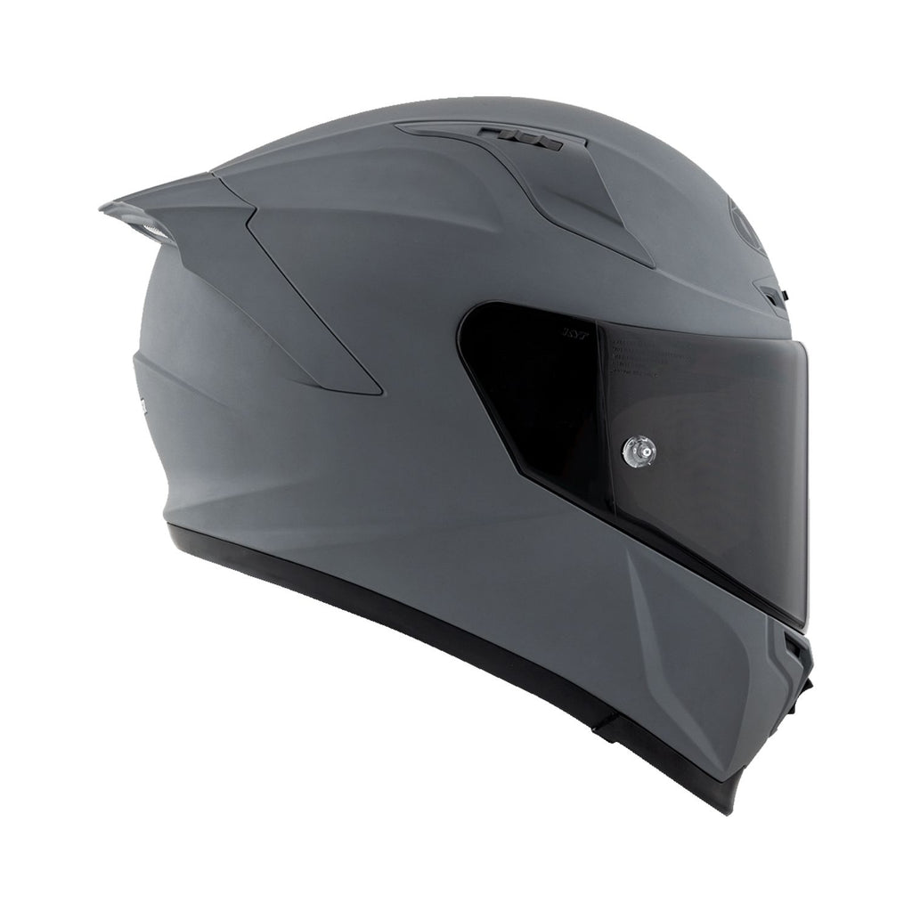 Striker GRL Helm mattes Grau, seitliche Ansicht mit Visier-Öffnung