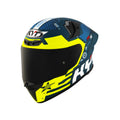 Matt Yellow KYT TT Revo Fuselage helmet, S size, front 3/4 view