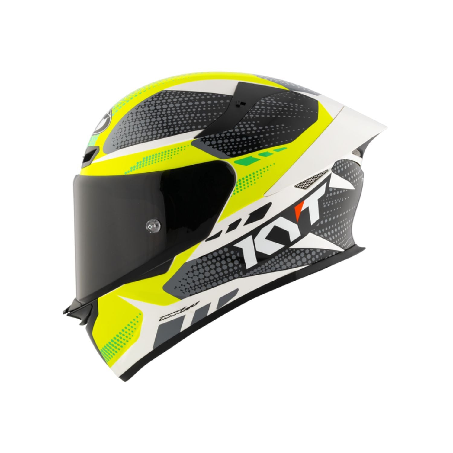 TT Revo Gear full-face helmet, glossy black and yellow with bold front graphics