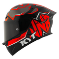 KYT TT Revo Nicolo Bulega 2022 Replica Gloss Helmet in red, view 1