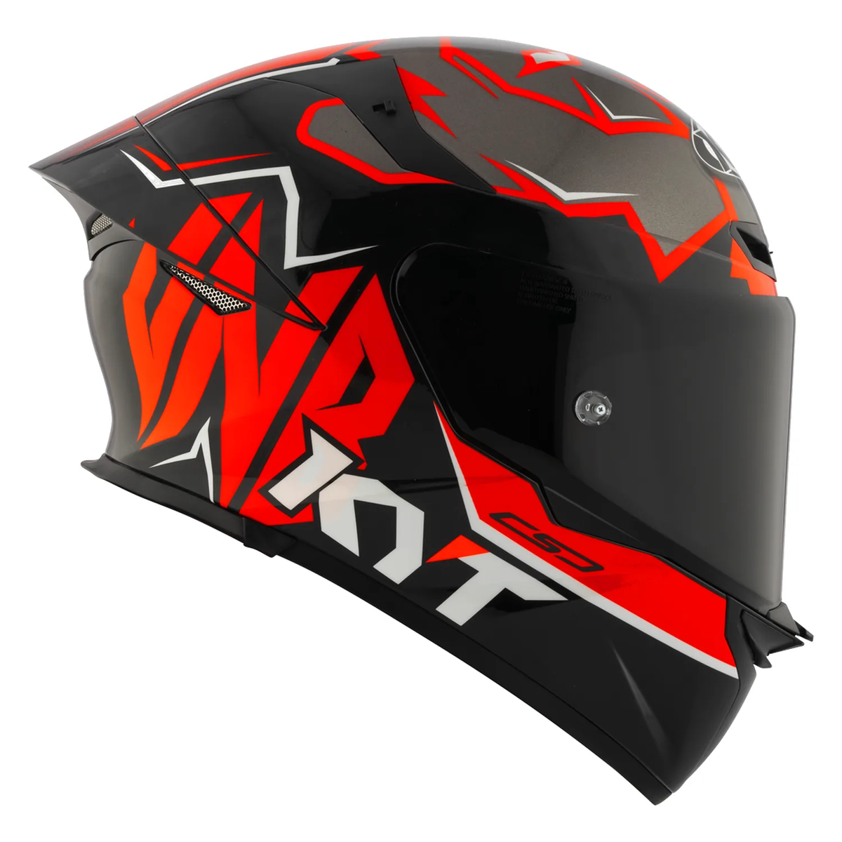 KYT TT Revo Nicolo Bulega 2022 Replica Gloss Helmet in red, view 2