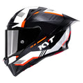 KYT R1R Carbon Zone Helmet (Gloss Black Orange), view 1
