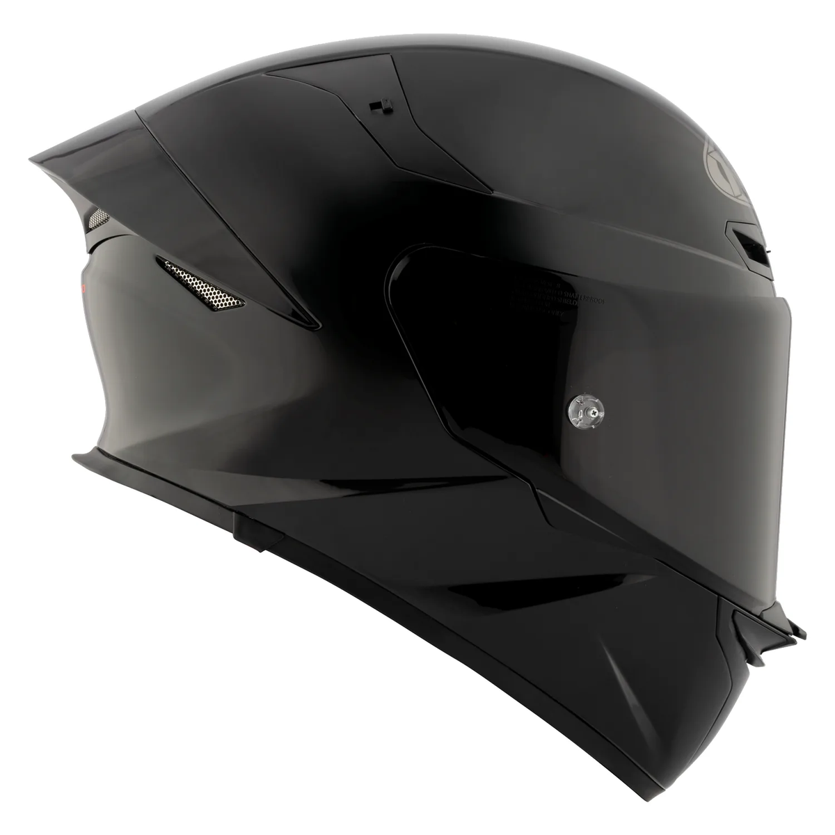 KYT TT Revo Plain Gloss Black Helmet, view 2