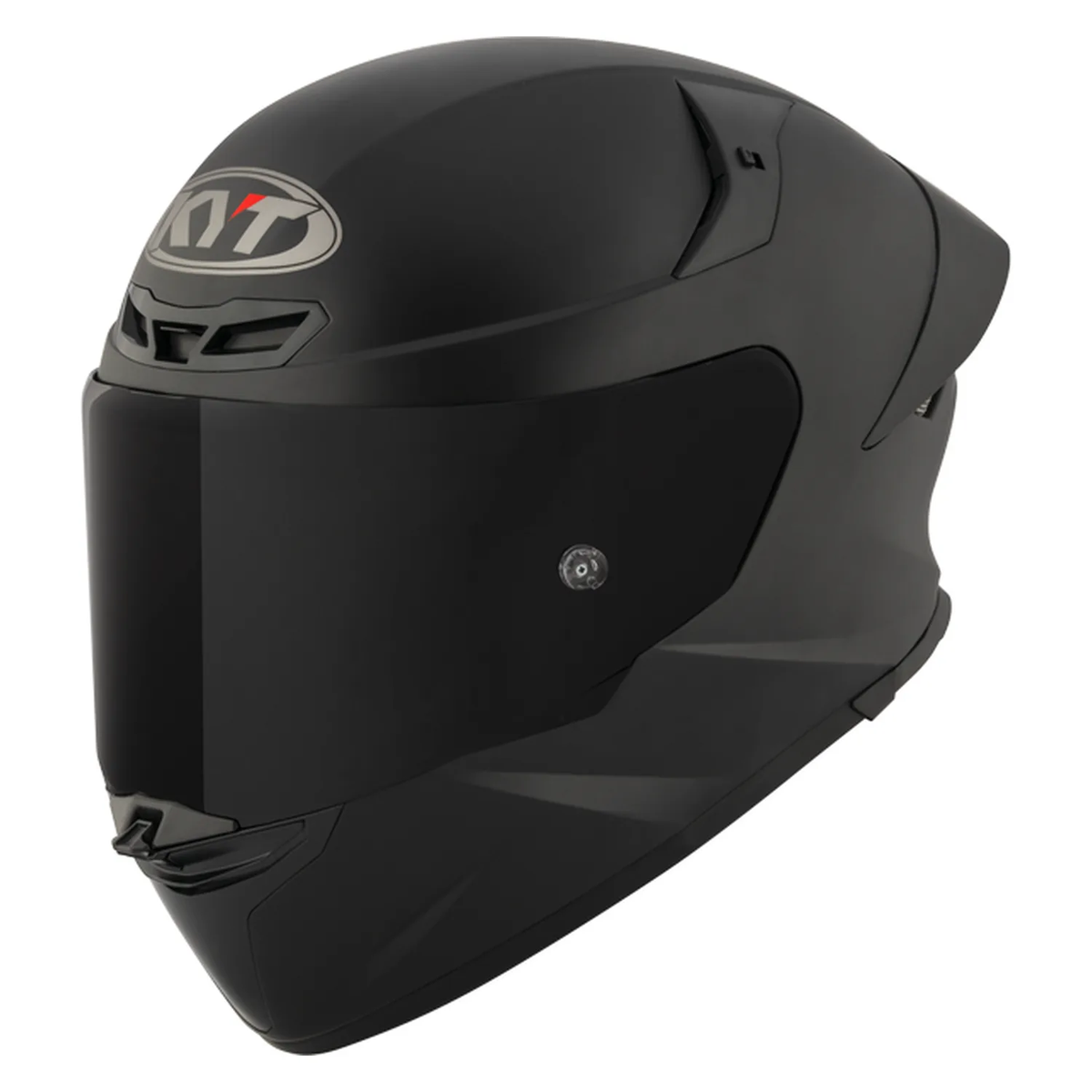 KYT TT Revo Plain Matt Black Helmet, view 4