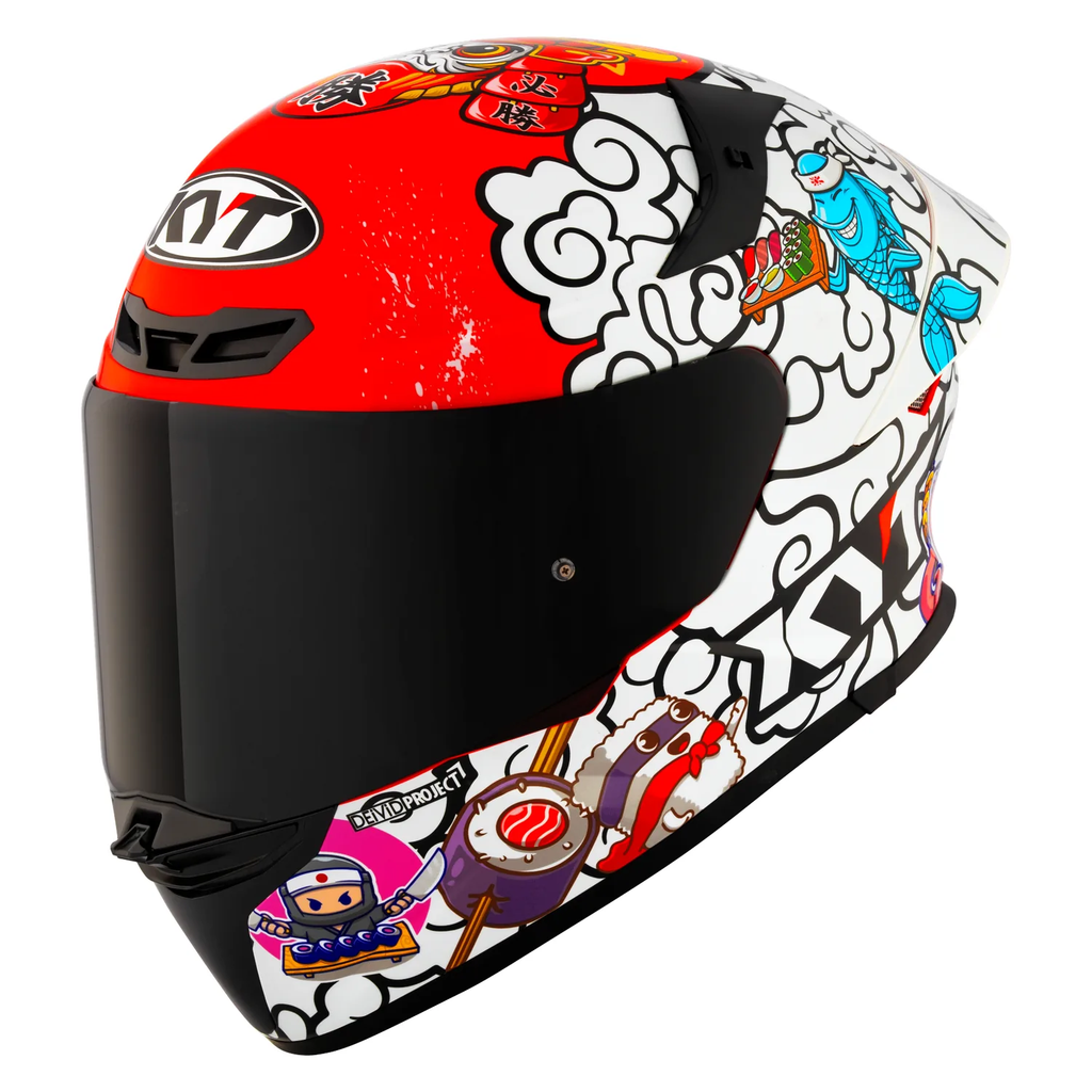 KYT TT Revo Sushi Time Gloss Helmet, view 3