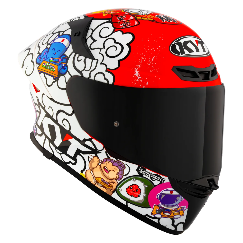 KYT TT Revo Sushi Time Gloss Helmet, view 4