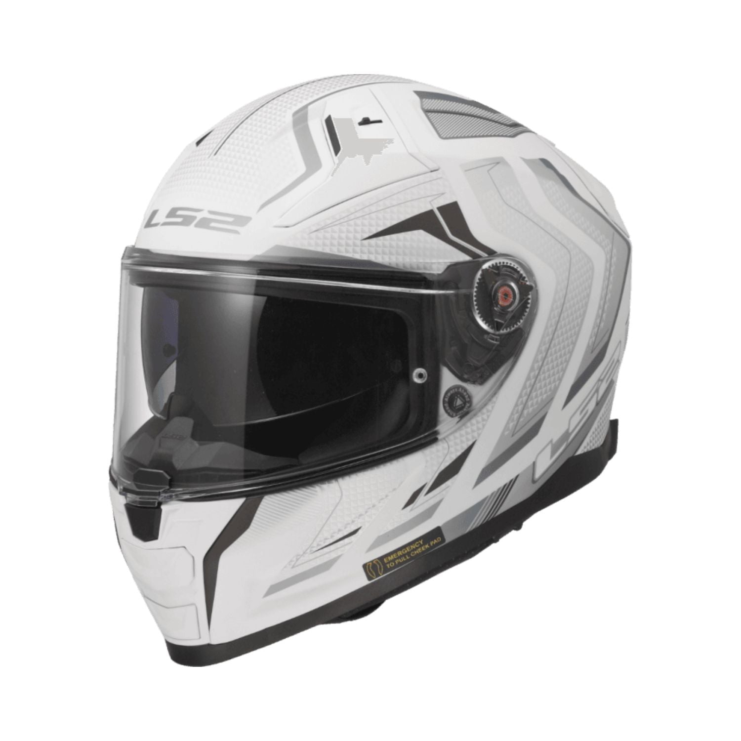 Vector II Alizer full-face helmet, white-silver with black visor
