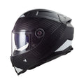 LS2 Vector II Splitter Helmet: matte black/white with clear face shield