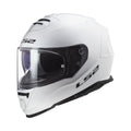 LS2 Ff800 Storm II full-face helmet in solid white with dark visor