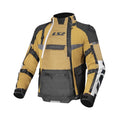 Motorradjacke X-Master Sand/Schwarz-Grau mit Frontreißverschluss und Zipper-Taschen