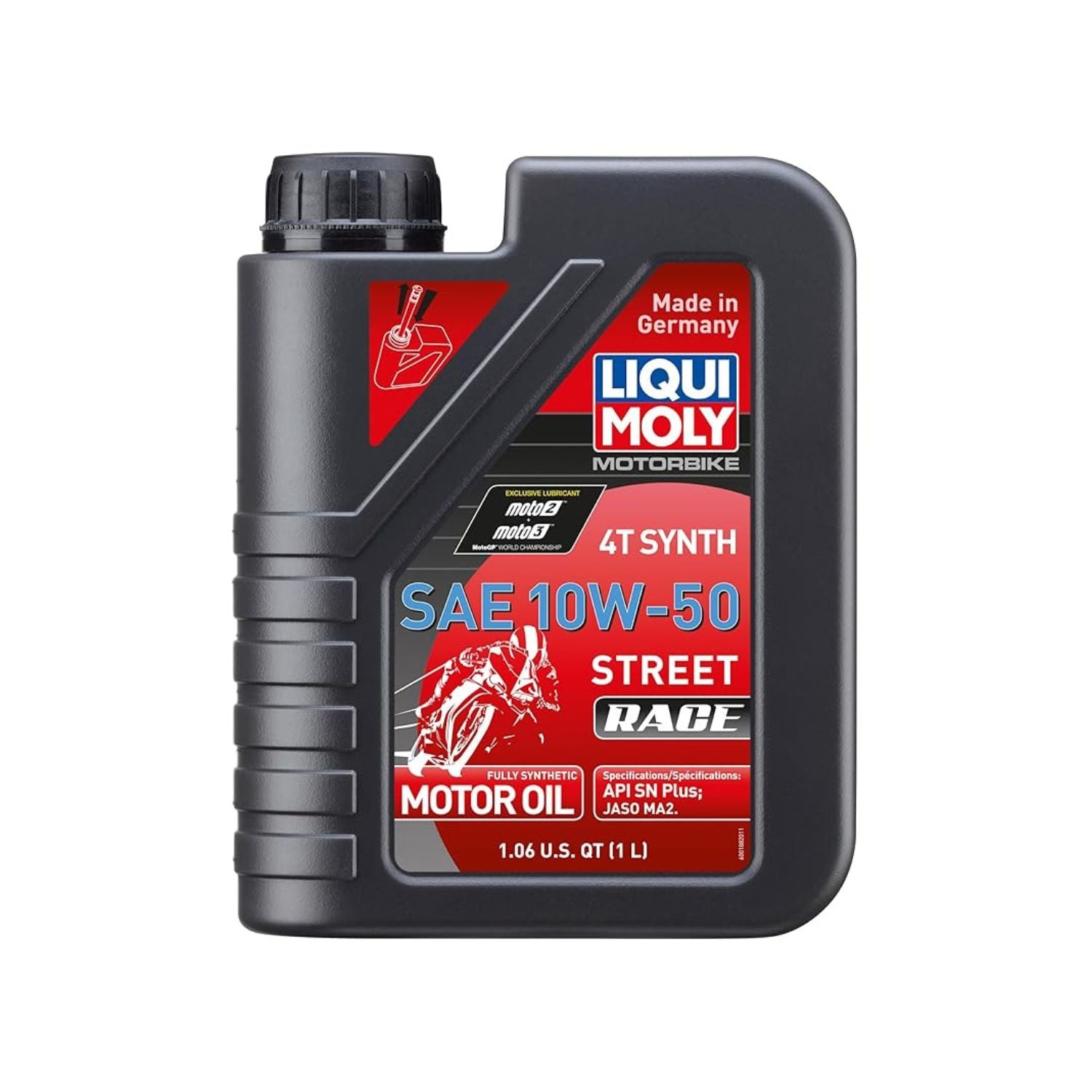 Liqui Moly Motorbike 4T synthetische Motoröl 10W-50 Street Race, 1 L