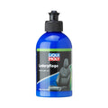 Liqui Moly Lederpflege Flüssigkeit in blauer Flasche mit schwarzem Dosierspender